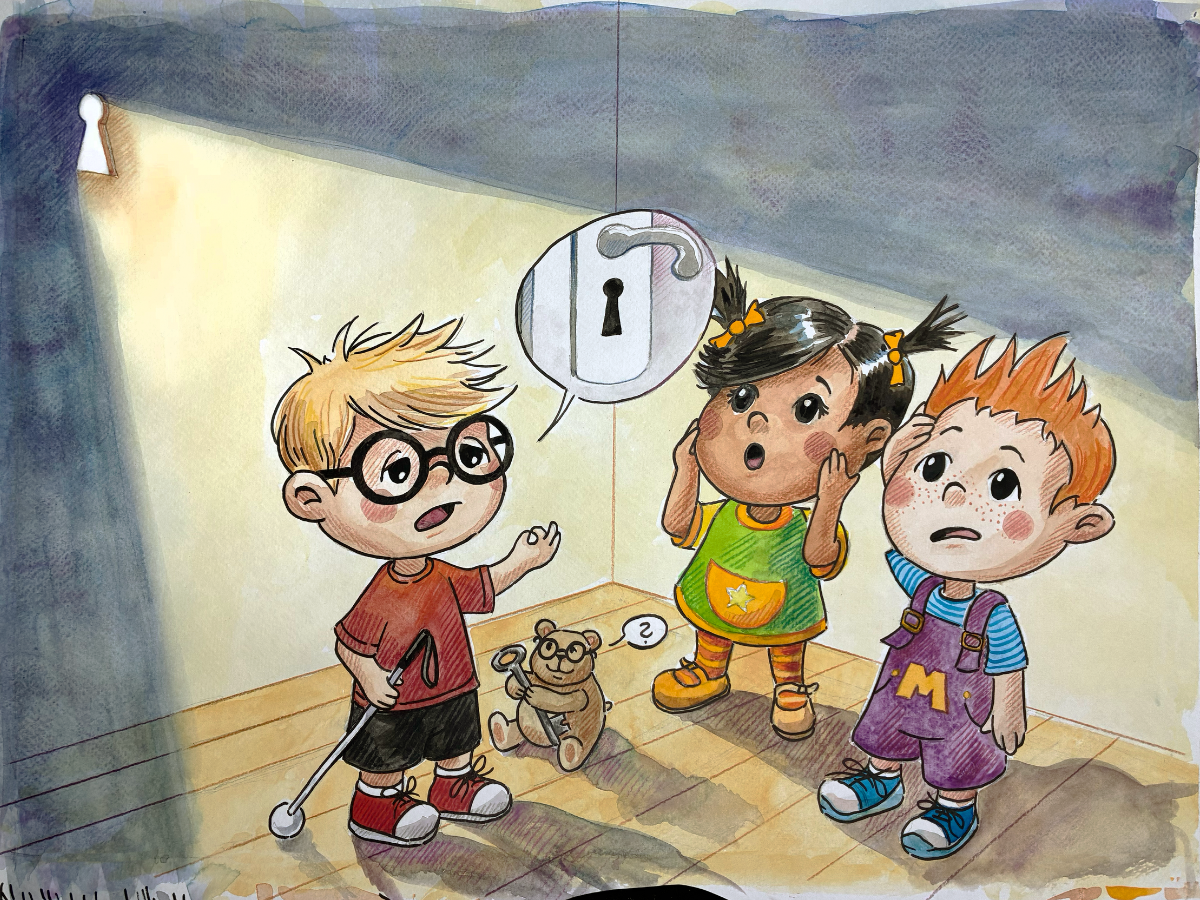 Illustration aus dem Buch „Theo und der Zauberstab“.