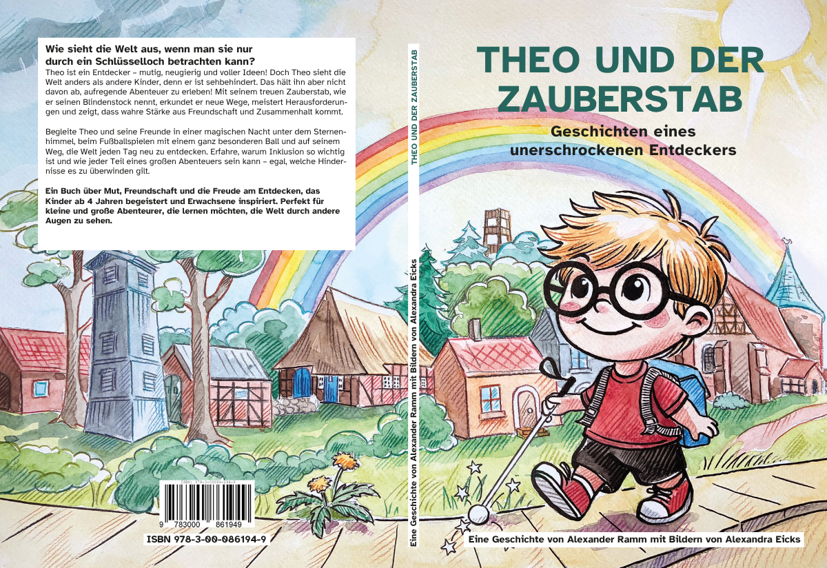 Buchcover von „Theo und der Zauberstab“.