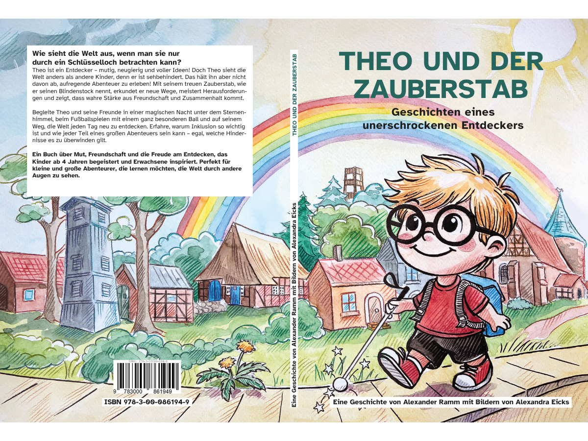 Buchcover von „Theo und der Zauberstab“.